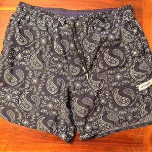 Legends Men's Athletic Shorts - Black Paisley size XL